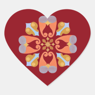 Floral Heart Sticker