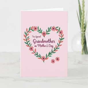 Floral Heart Sweet Mothers Day Card