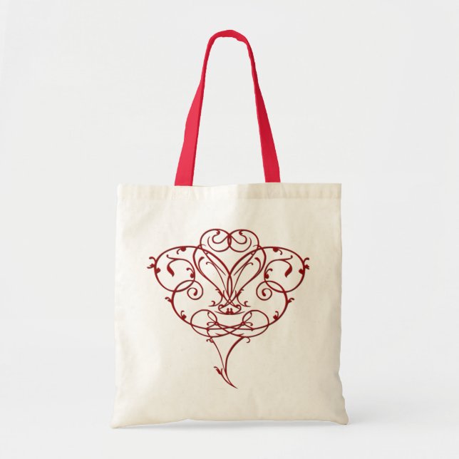 Floral Heart Tote Bag (Front)