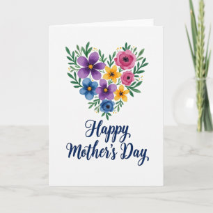 Floral Heart Watercolor Card