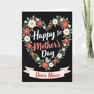 Floral Heart Wreath Art Card