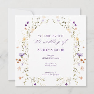 Floral Heartbeat Wedding Invitation