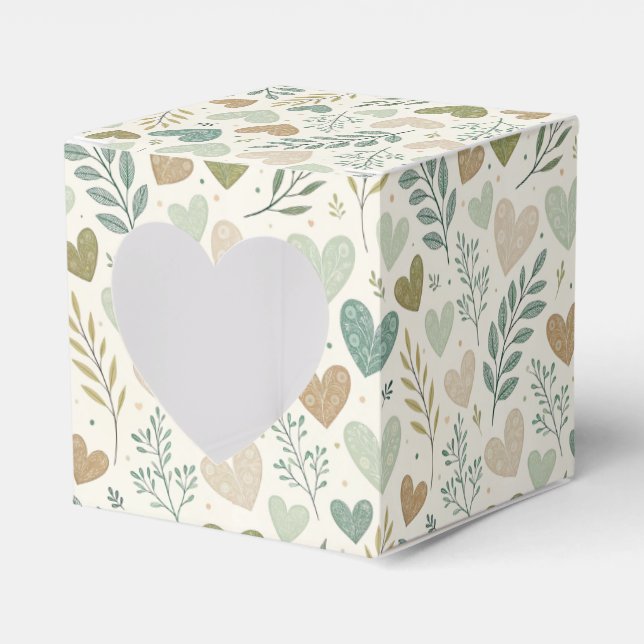 Floral Hearts Favour Box (Front Side)