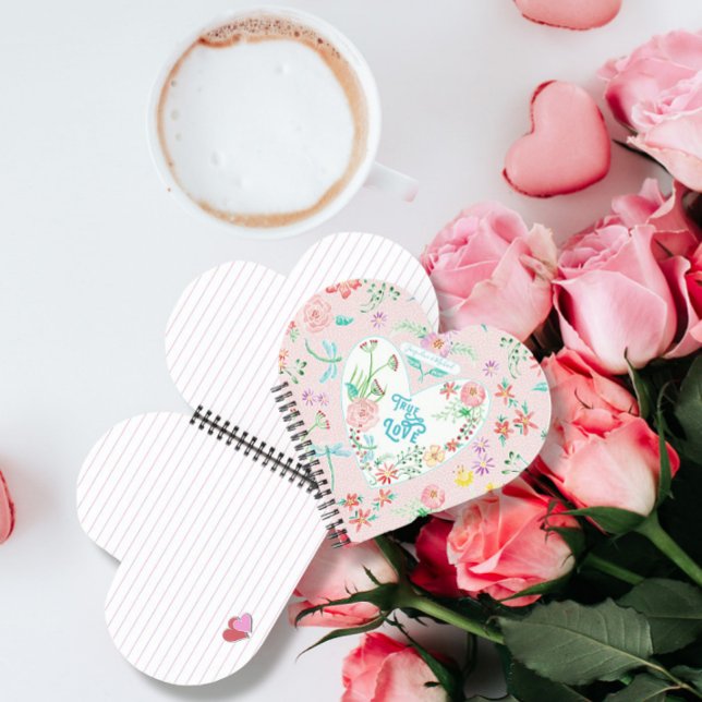 Floral Hearts n Love Dragonfly Valentines Day Notebook (Creator Uploaded)