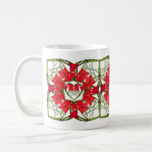 Floral Hearts of Gladiola Flowers Mug