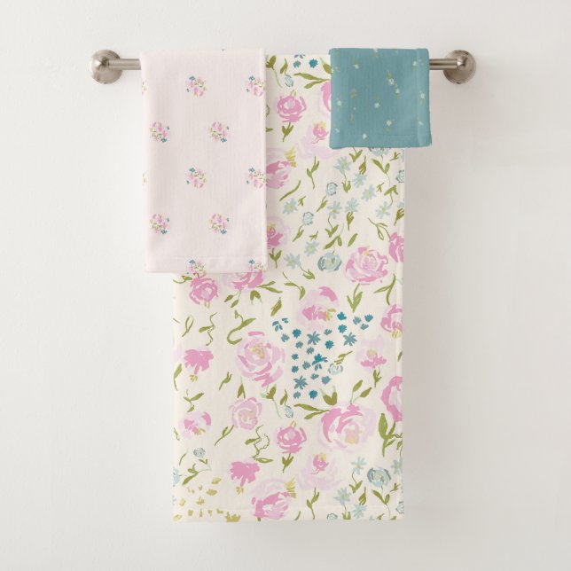 Floral Heaven 3 bath towels set (Insitu)