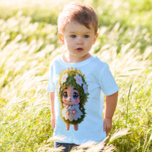 Floral Hedgehog Baby T-Shirt