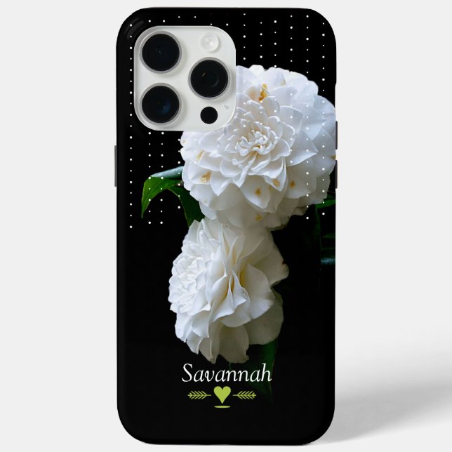 Floral Heirloom Roses Black Case-Mate iPhone Case (Back)