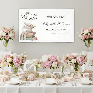 Floral Her Next Chapter Bridal Shower Welcome Sign