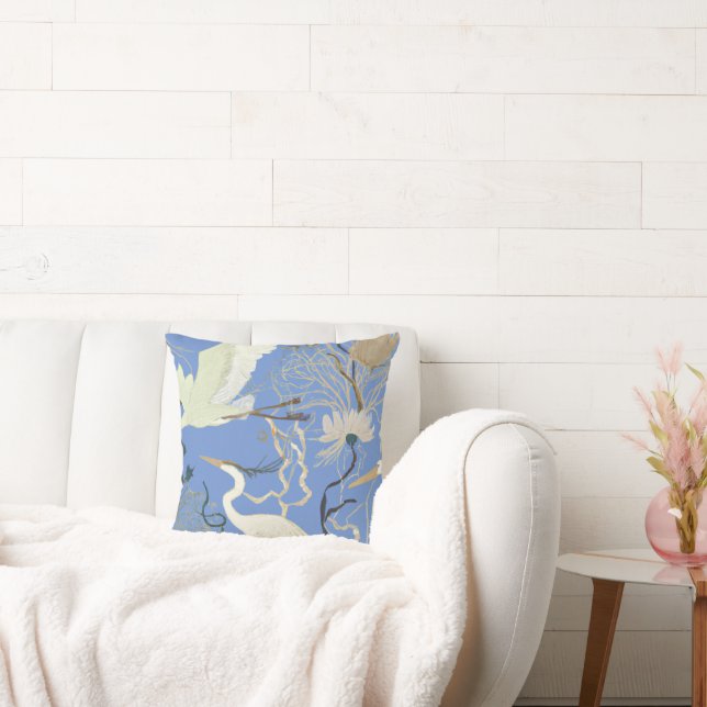 Floral Herons Cushion (Couch)