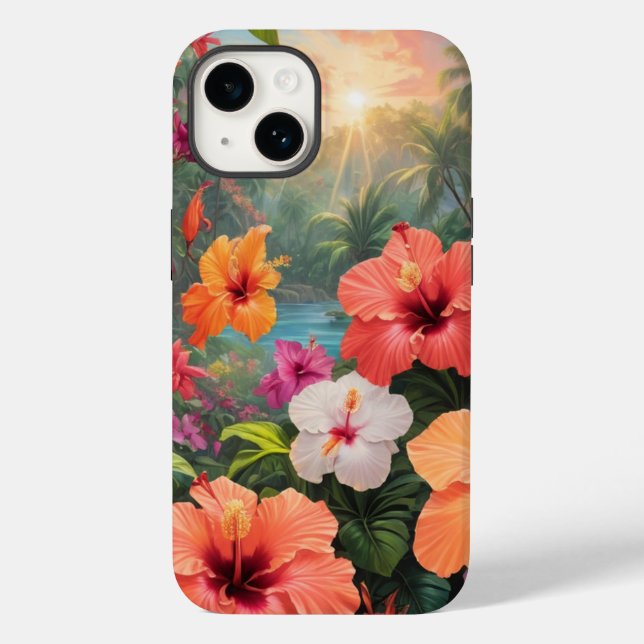 Floral hibiscus  Case-Mate iPhone case (Back)
