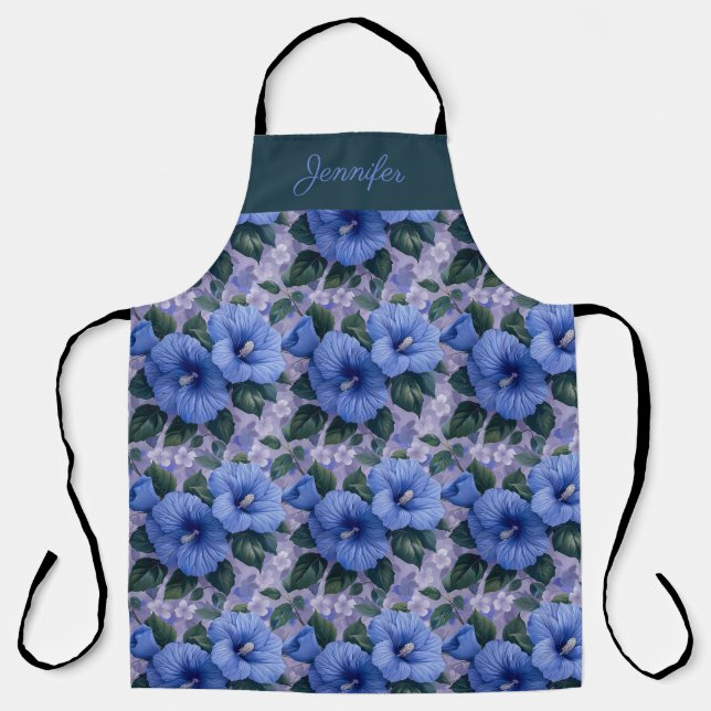 Floral Hibiscus Flower  Apron (Front)