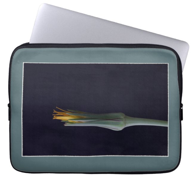 Floral Hidden Beauty Classic Flower Portrait Photo Laptop Sleeve (Front)