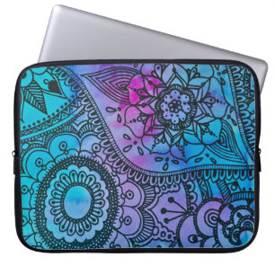 Floral Hippie Print Laptop Sleeve By Megaflora
