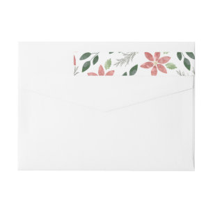 Floral Holiday - Return address label