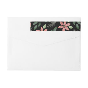 Floral Holiday - Return address label