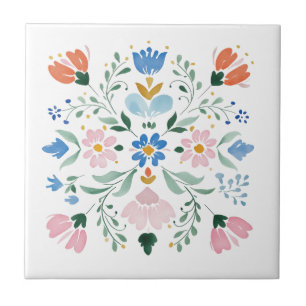 Floral home decor ceramic tiles
