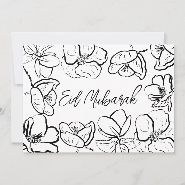 Floral, home decor gifts Eid Mubarak home decor Invitation (Front)