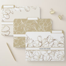 Floral Home Office Personalised File Folder Set