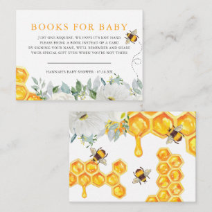 Floral Honeycomb Bumble Bee   Book Request Enclosure Card
