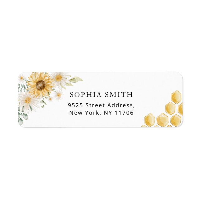 Floral honeycombs Return Address Label (Front)