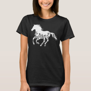 Floral Horse  Animal  Horseback Riding Equestrian T-Shirt