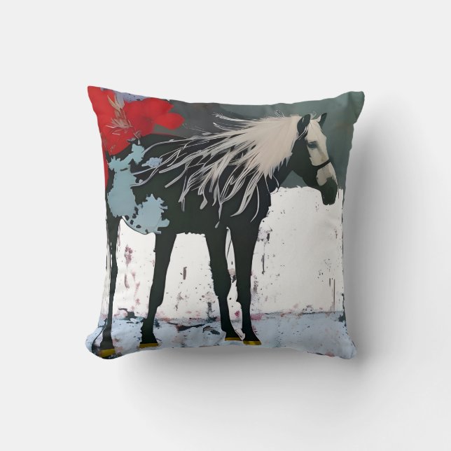 Floral Horse Cushion (Front)