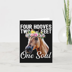 Floral Horse Horseback Riding Equestrian Farm Gift Card