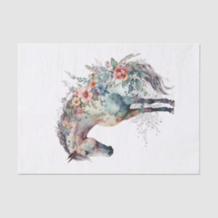Floral Horse II Tissue Paper