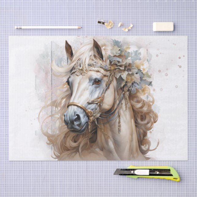 Floral Horse Tissue Paper (Craft)