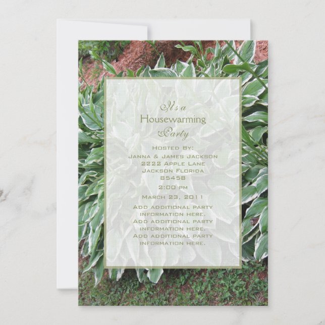 Floral Housewarming Party Invitation (Front)