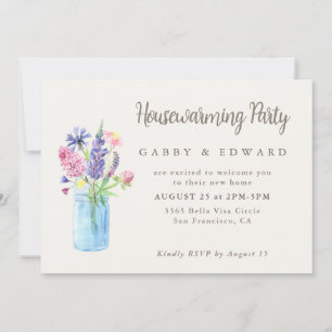 Floral Housewarming Party New Home Invitation