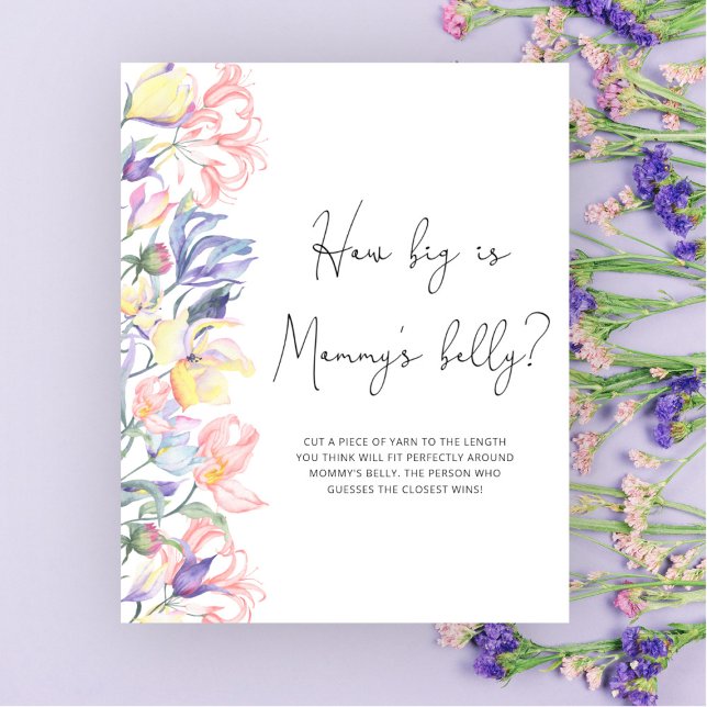 Floral How big is mummy's belly game Poster (Creator Uploaded)