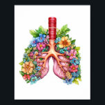Floral Human Lungs Watercolor Poster<br><div class="desc">Breathe life into your space with our Floral Human Lungs Watercolor Poster! This stunning artwork beautifully blends the intricacies of human anatomy with the delicate beauty of blooming flowers. Perfect for adding a touch of nature-inspired elegance to your home, office, or studio, this poster is a unique conversation piece that...</div>