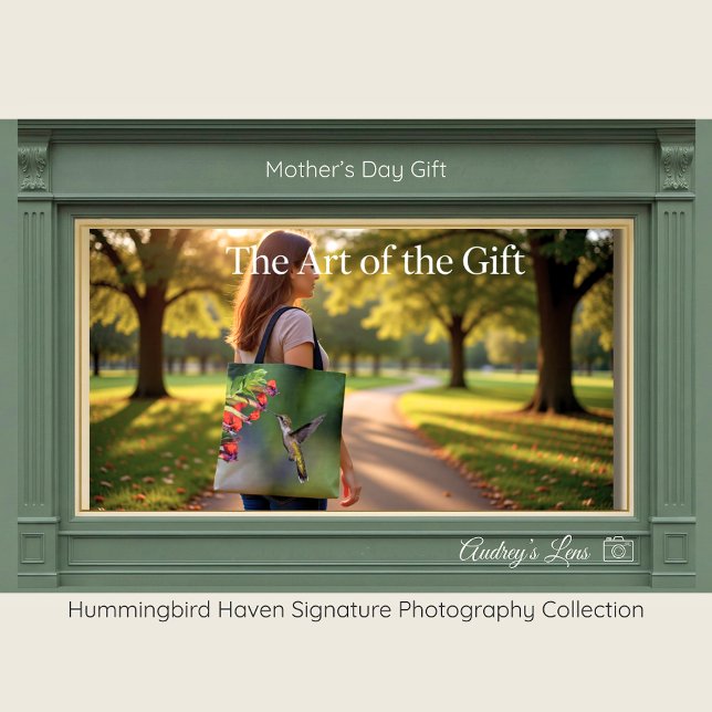 Floral Hummingbird Art Tote Bag Mother's Day Gift (Creator Uploaded)
