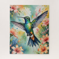 floral hummingbird puzzle