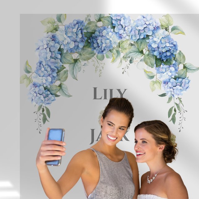 Floral Hydrangea Photo Selfie Wedding Backdrop Tapestry (Creator Uploaded)
