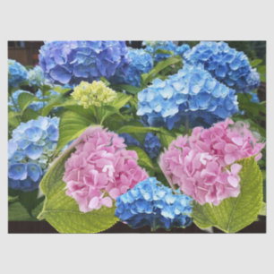 Floral Hydrangea Pink Blue Decoupage Craft  Tissue Paper