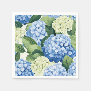 Floral Hydrangeas Paper Napkins