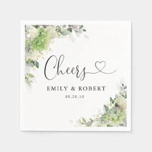 Floral Hydrangeas Wedding Napkins
