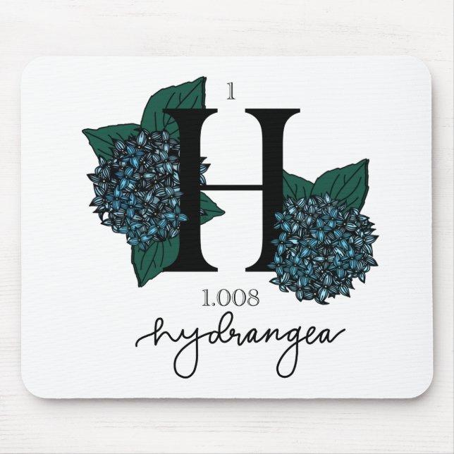Floral Hydrogen Element Mouse Pad (Front)