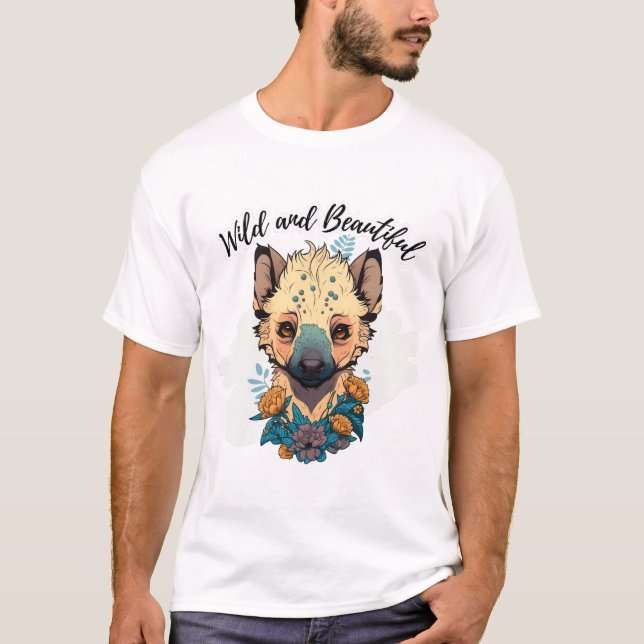 Floral Hyena  T-Shirt (Front)