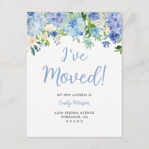 Floral I Have Moved Moving Announcement Postcard