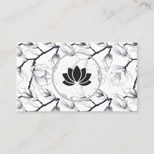 Floral Icon with Natural Flower Branches Business Card