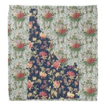 Floral Idaho State Bandanna Two Tone High Contras