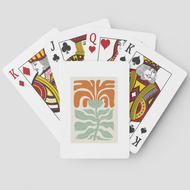 Floral Illustration Artwork Playing Cards (Back)