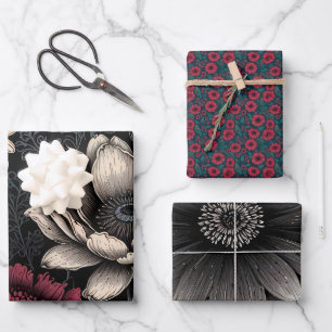 Floral Illustration flowers Wrapping Paper Sheet