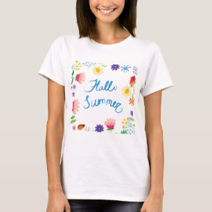 Floral illustration hallo Summerville T-Shirt