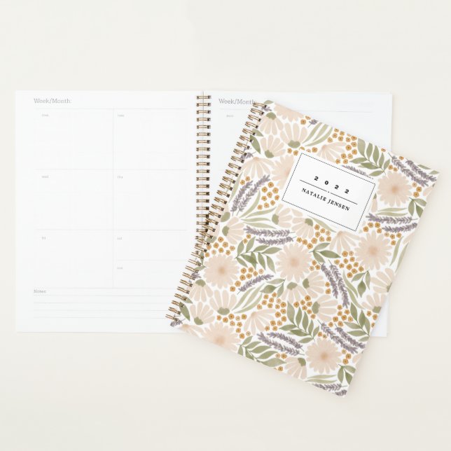 Floral Illustration Personalised Planner (Display)