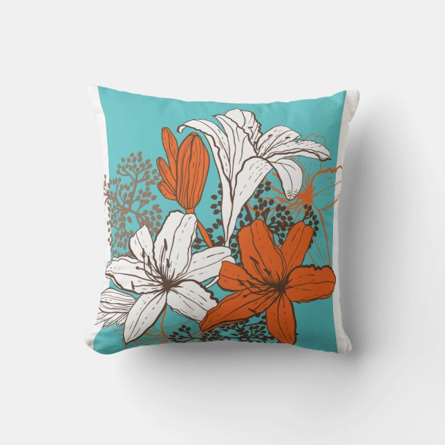 Floral illustrations  cushion (Front)